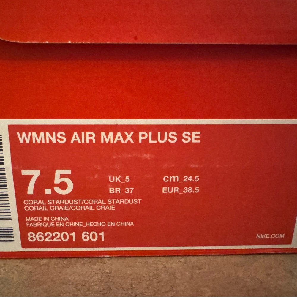 2019 Nike Wmns Air Max Plus SE 'CoralStardust' - Picture 6 of 6